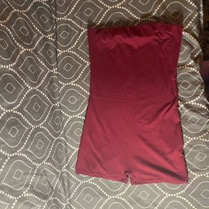 dark red romper